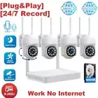 Security Camera System with Hard Drive Outdoor Wireless Home Wifi Cam 10CH NVR