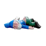 Catzon Drunk Garden Gnome Statues for Patio Yard Decor Novelty Gift-Blue