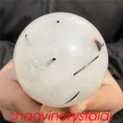 1.07LB Natural tourmaline Ball Quartz Crystal Sphere 70mm mineral gem XQ1371