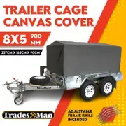 8X5 TRAILER CAGE CANVAS COVER (900mm) Heavy Duty Canvas Best Quality Waterproof