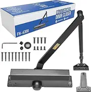 FORTSTRONG Commercial Door Closer (Black) - Automatic Door Closer - UL Listed Grade 1 ADA Hydraulic Door Closers Certified - FS-6300B