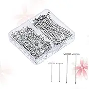 STOBOK 300pc Metal T-pins Wig Fixing Convenient Box for Tailors Seamstresses Crafts Modelling Easy Insertion Removal for Wig Styling
