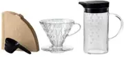 Hario Coffee V60 Dripper & Thermo Color Server Set 500ml VDSS-3012-B from Japan