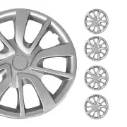 15 Inch Wheel Covers Hubcaps for Hyundai Elantra Silver Gray Gloss
