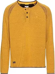 [camel active] Men's Henley Shirt Made from Certified Organic Cotton, Blue
