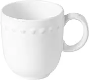 Costa Nova PEC131W Mug, 12.5 fl oz (370 ml), Microwave, Dishwasher Safe, Pearl, White