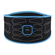 Smart EMS Abdominal Trainer Muscle Stimulator Toner Fitness Vibration Waist Belt Body Slimming Belt Electric Weight Loss Unisex blue