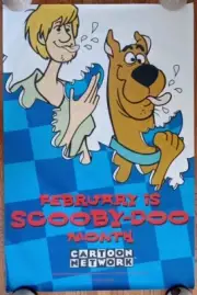 Vintage Original Subway Size Scooby-Doo Month Poster 1997 Cartoon Network