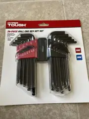 Hyper Tough Heavy Duty 26 Piece Ball End Hex Key Set New