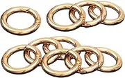 [NeaxgeandX] 10 Pieces Round Spring Snap Hooks Carabiner Circle for Key Chains Key Gold 25mm
