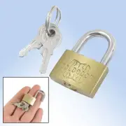 20mm Width Jewelry Box Suitcase Cabinet Brass Padlock w 2 Mini Keys