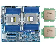 Gigabyte MZ73-LM0 (rev. 2.0）With 2x AMD EPYC Bergamo SP5 ZEN4 9754 CPU Processor