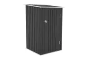 Garden Storage Shed Backyard Outdoor Tool Lockable Bike Garage Utility House Pet Dog Cat Shelter Plastic Galvanised Steel Tilted Roof 99x104x160cm