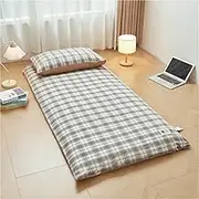 Japanese Futon Mattress, Soft Fluffy Floor Japanese Thick Quilted Mattress,Foldable Tatami Mat Portable Dormitory Sleeping Pad Roll up Tatami Mattress(Gray,150x200cm/Full)