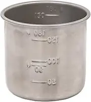 CALLARON Stainless Steel Measuring Cup Silver Decor Japanese Rice Measuring Cup Dining Table Convenient Measuring Cup Rice Cooker Cup Japanese Rice Cooker Tray Ml Container Scale