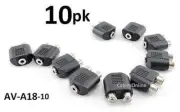 10-PACK 2-RCA Female to 3.5mm Stereo Female Audio Adapter, CablesOnline AV-A18