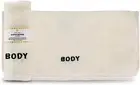Crafty Cloth Embroidered Microfiber Body Cloth Towel Soft Fabric Set of 4 Beige