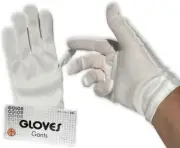 WHITE CLOWN GLOVES Poly Cotton Santa Magician Mime Dress Costume Butler Hand Set