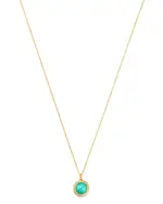 Ippolita 18K Yellow Gold Lollipop Turquoise Mini Pendant Necklace with Pave Diamonds, 18