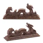 Wenge Japanese Samurai Sword Holder Stand Katana Tanto Display Rack Dragon Shape