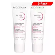 2 x Bioderma Sensibio DS+ Cream 40ml Soothing Purifying Redness Treatment