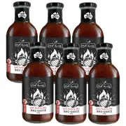 6x Grill Society BBQ Signature Classic Sauce Gluten Free Meat Condiment 550g