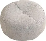 B Baosity Luxurious Round Floor Cushion for Home and Office, Light Gray, as described