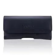 Songs Size for Samsung S9 / S10 / S10e,Iphone XS/XR/11 Pro Black Leather Pouch