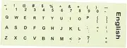 YOSADIER 1 Sheet Glow Dark Laptop Keyboard Stickers English Keyboard Stickers for Computer Desktop Stick Design Wear Resistant