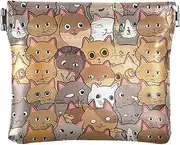 [ODAWA] Colorful Umbrellas Coin Purse Small Change Pouch Portable Change Purse, Colorful Cartoon Cat, one size, Colorful Cartoon Cat