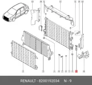 Renault Espace OS right engine bay compartment cover trim panel 8200192034