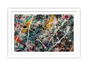 Color Drip Framed Print print