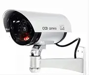 Surveillance Recorder Dummy Camera CCTV Security WiFi Blinking Red Led Bullet Outdoor Indoor Simulation Video Surveillance Dummy Cam Silver