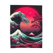 Retro Sunset Plush Blanket