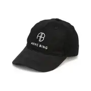 [Anine Bing] Anine Bing Jeremy Embroidered-logo Baseball Cap ONE SIZE BLACK