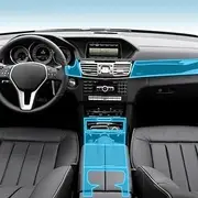 Car Interior Film Dashboard Piano Board Shift Center Console Anti-Scratch Transparent TPU Protection Film Accessories，for Mercedes Benz W212 Class-E 2012-2015 (Style for LHD)