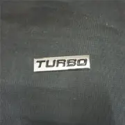 1x Chrome Black TURBO Silver Metal Badge Emblem Sticker Decal Coupe Engine Sport (for: Renault)