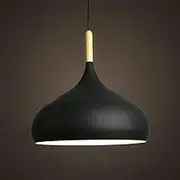 Mengjay Vintage E27 Retro Industrial Metal Pendant Ceiling Light Installation for Lighting Kitchen Dining Room Living Room Corridor Corridor and Restaurant (Black)