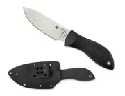 Spyderco Knives Moran Black Fixed Blade Knife VG-10 FB02P