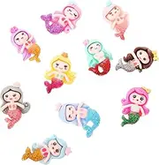 SEWACC 10pcs Mermaid Decorative Piece Sweet Charms Cartoon Mermaid Tail Charms Cartoon Mermaid Cabochons Mermaid Toys Cute Princesses Charms Mermaid Charms Resin