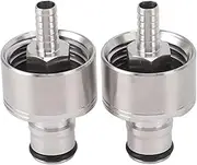 QANYEGN 2pcs Stainless Steel Carbonation Cap, Ball Lock Disconnect Cleaning Cap with CO2 Coupling Cap, Bottle Adapter for Soda Beer