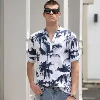 在飛比找蝦皮商城優惠-Hawaii T-Shirts Men Casual Cot