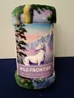 Wild Frontier Plush Warm Throw Multicolor With White Unicorn 50X60"