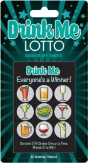 Drink Me Lotto - 12 Fun Winning Scratch-Off Party Tickets