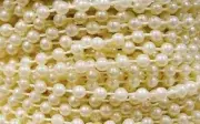 Pearl Plastic Beads on a String 4MM Faux Craft ROLL 24 yds (ivory)