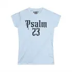 Psalm 23 Gothic Lettering T-Shirt with Bold Black Faith Typography Design