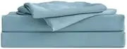 Koala Deep Fit Sheet Set, Queen, Bluegum, Environmentally Friendly, (1 x Flat Sheet, 1 x Fitted Sheet, 2 x Pillow Case)