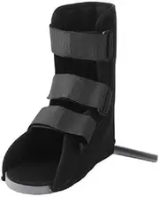 Boot Low Top Ankle Fracture Orthopedic Braces,Short Air Cam Walker Fracture Walking, Thong Fixed Post Op Shoe with Adjustable Strap for Foot Injuries Stable Ankle Joints Recovery Pain Relief (Black, L)