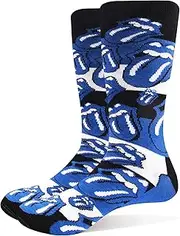 The Rolling Stones Socks Blue Tongues Official Unisex Blue UK Size 7-11 UK Size 7-11