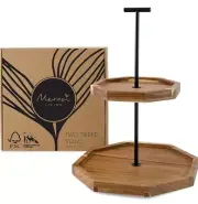 Merazi Two-tiered Sustainable Acacia Wood Stand